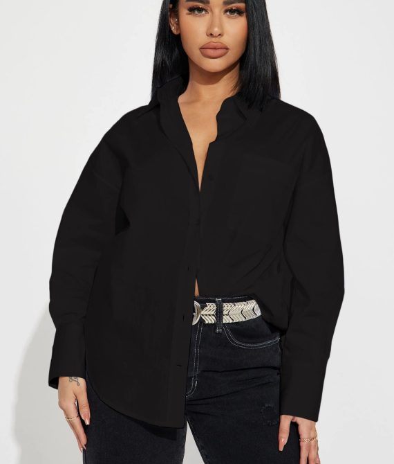 Closet Staple Poplin Shirt – Black